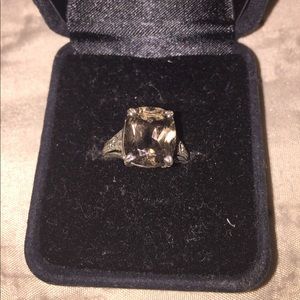 Smokey Quartz ring sterling silver